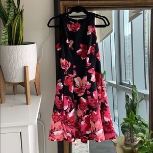 Maggie London fit and flare floral A-line dress
